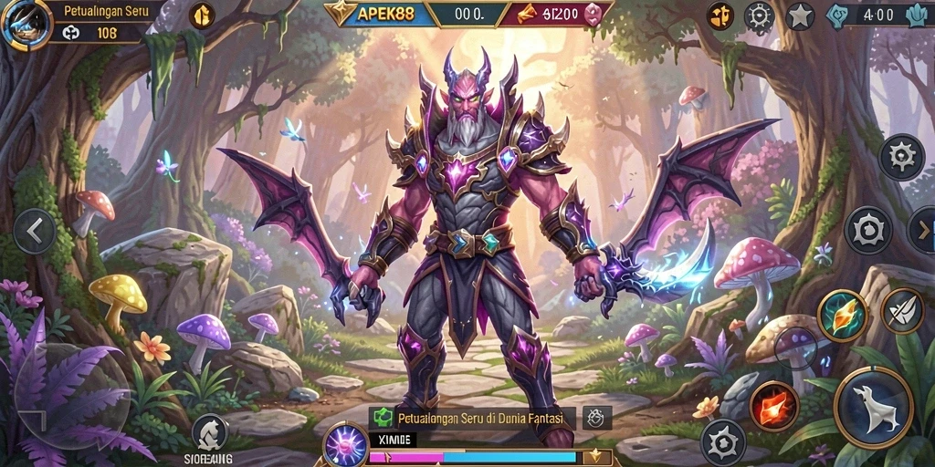 Screenshot gameplay APEK88 yang menunjukkan aksi petualangan seru.