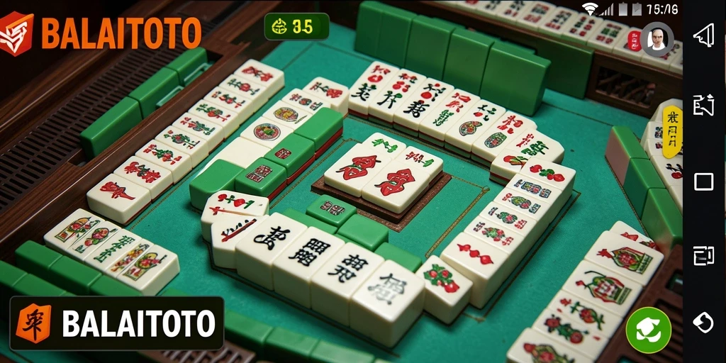 Tampilan layar utama BALAITOTO dengan gameplay Mahjong yang menarik.