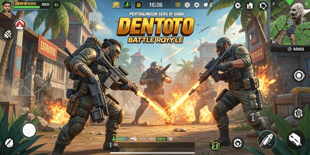 Tangkapan layar gameplay DENTOTO menunjukkan aksi pertarungan yang intens dan mendebarkan.