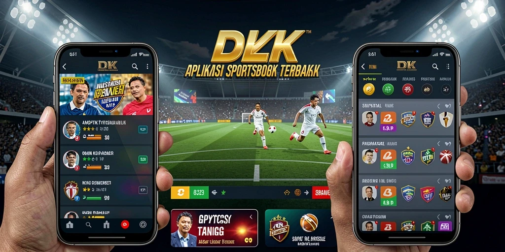 Tampilan utama DKK menampilkan berbagai opsi taruhan untuk olahraga.