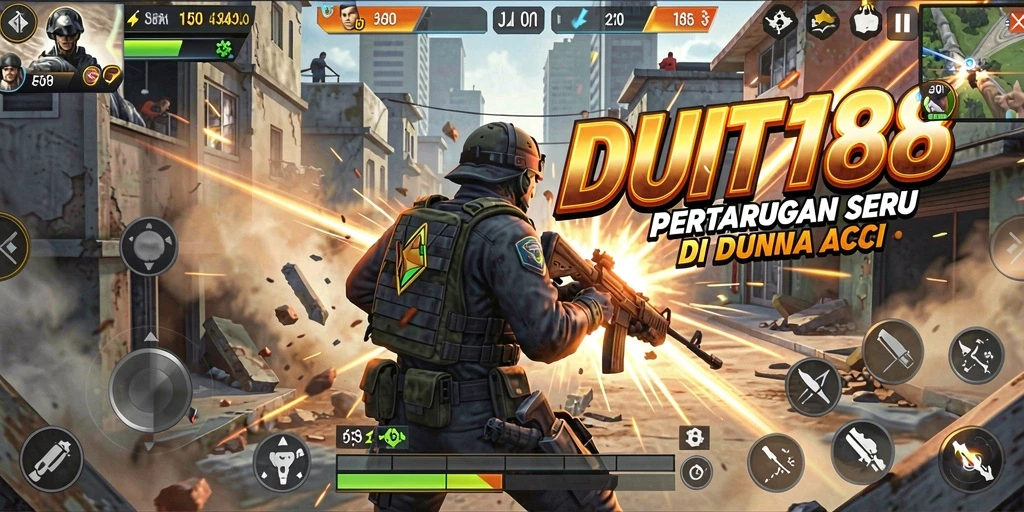 Tampilan aksi intens dari gameplay DUIT188 yang mendebarkan.