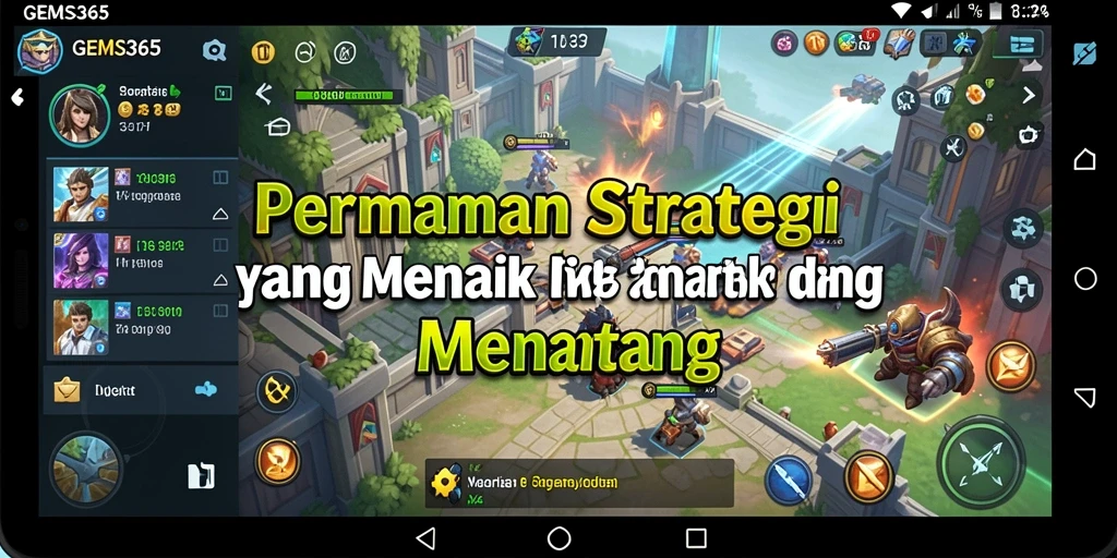 Tampilan menarik dari gameplay GEMS365 yang penuh strategi.