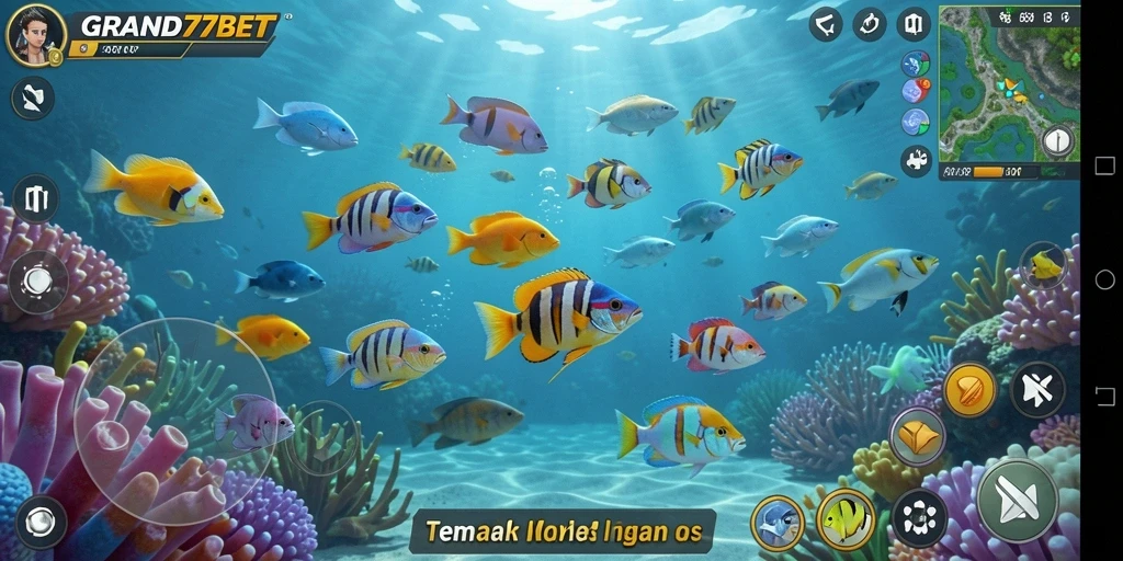 Gameplay seru Tembak Ikan di GRAND77BET.