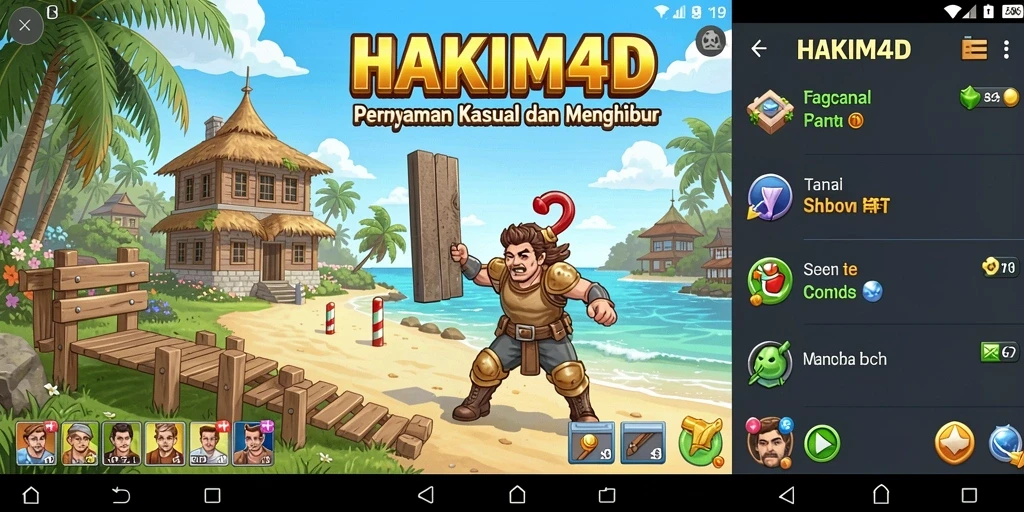 Tangkapan layar HAKIM4D menampilkan gameplay yang seru dan penuh warna.