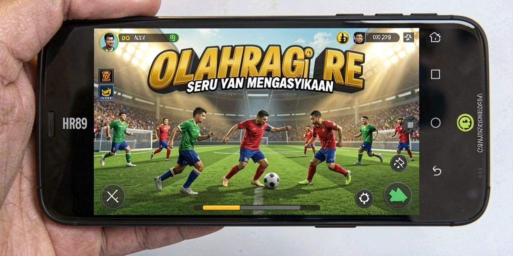 Tampilan utama permainan HR89 dengan aksi olahraga yang seru.