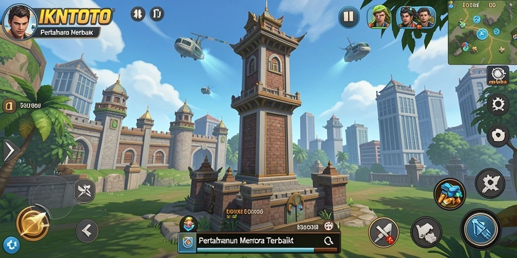 Tampilan menarik gameplay Tower Defense di IKNTOTO.