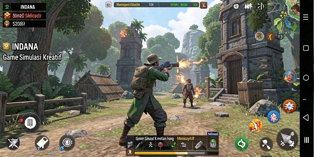 Tampilan gameplay seru yang penuh kreativitas di INDAAA.