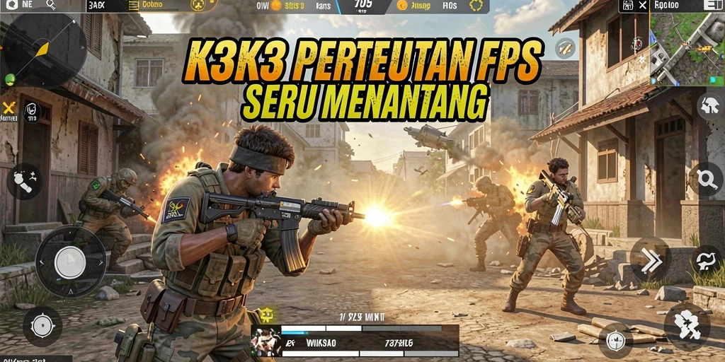 Gameplay K3K3 yang intens dan mendebarkan dalam aksi FPS.