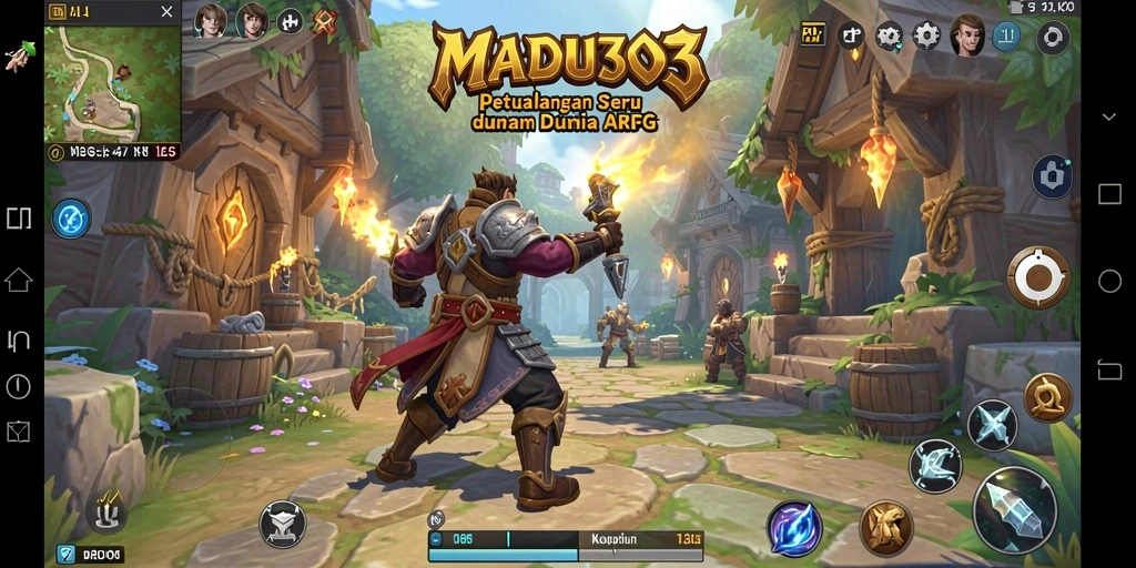 Tangkapan layar menunjukkan aksi seru dalam gameplay ARPG MADU303.