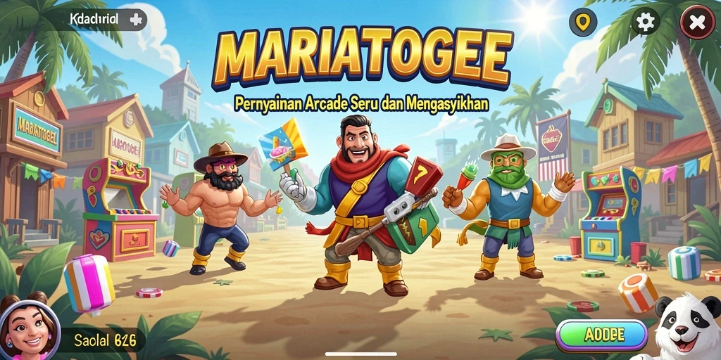 Tampilan gameplay Arcade MARIATOGEL yang seru dan menantang.