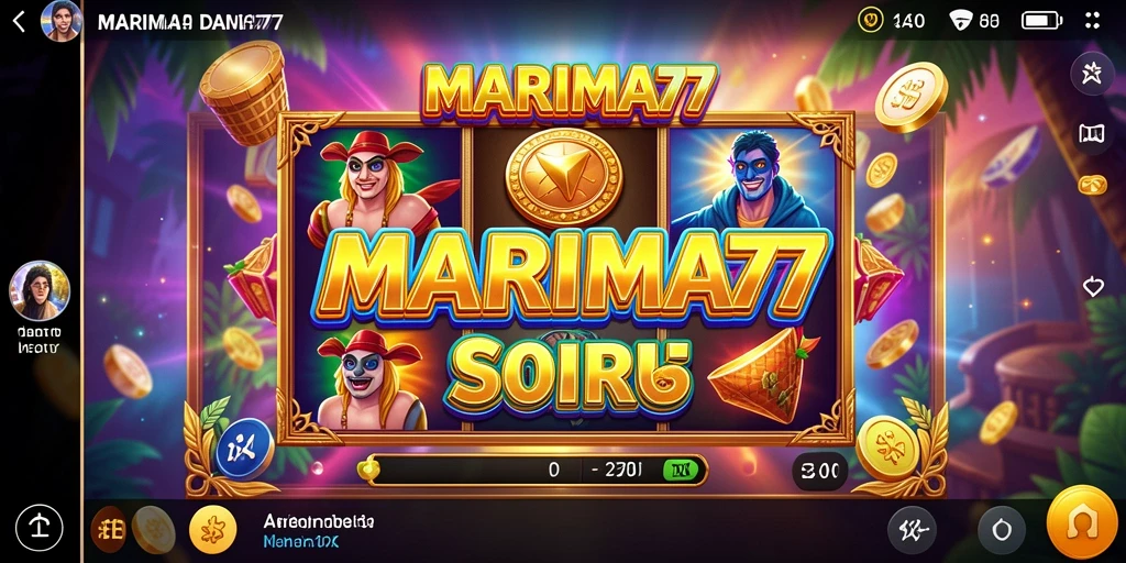 Tampilan gameplay MARIMA77 yang menarik dengan berbagai tema slot.