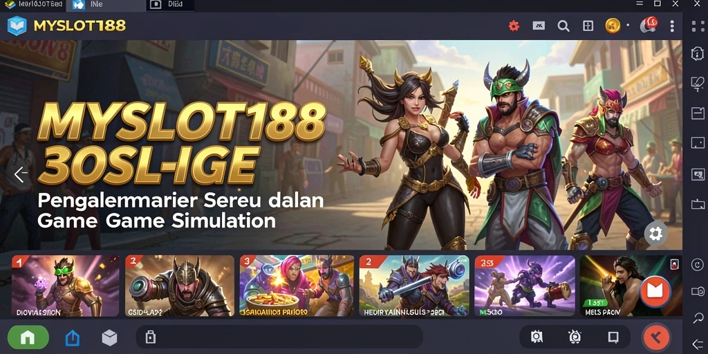 Tampilan gameplay menarik dari MYSLOT188 dalam mode Simulation.