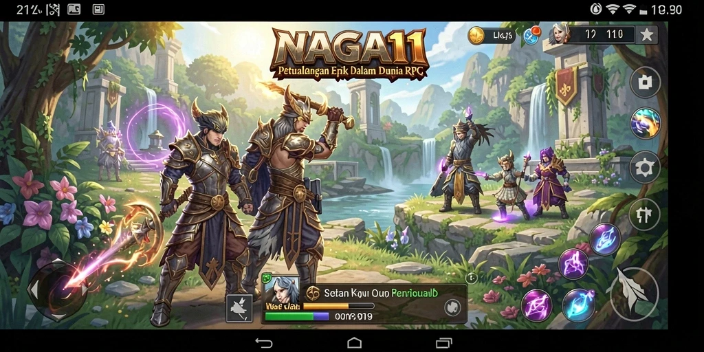 Tampilan gameplay RPG NAGA11 yang memukau dan mendebarkan.