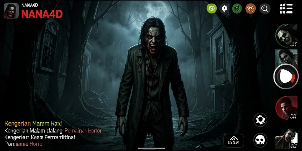 Gameplay menegangkan di NANA4D dengan suasana Horror yang mencekam.