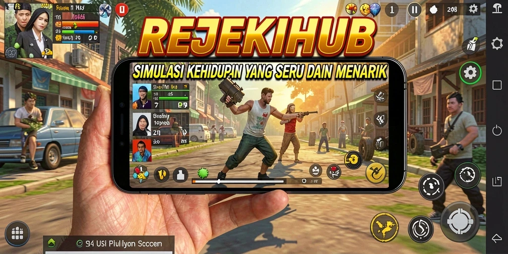 Screenshot gameplay REJEKIHUB yang menunjukkan momen seru dalam simulasi.