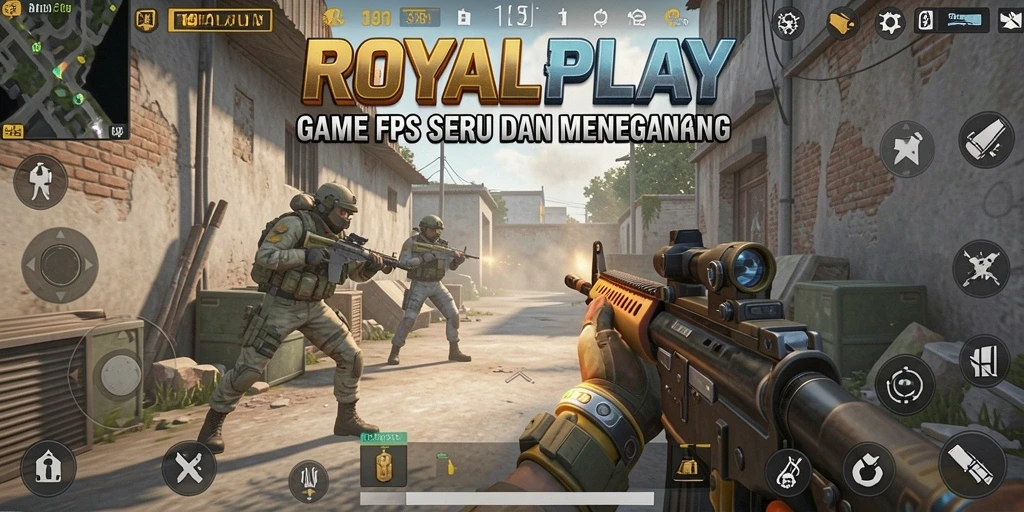 Tangkapan layar dari gameplay intense ROYALPLAY yang menunjukkan pertempuran seru.