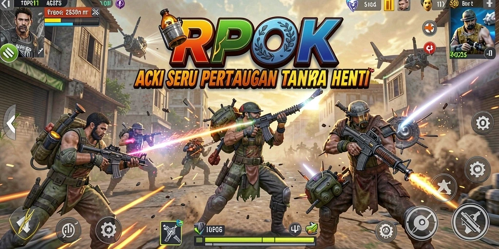 Screenshot dari gameplay RPOK menampilkan aksi pertarungan yang mendebarkan.