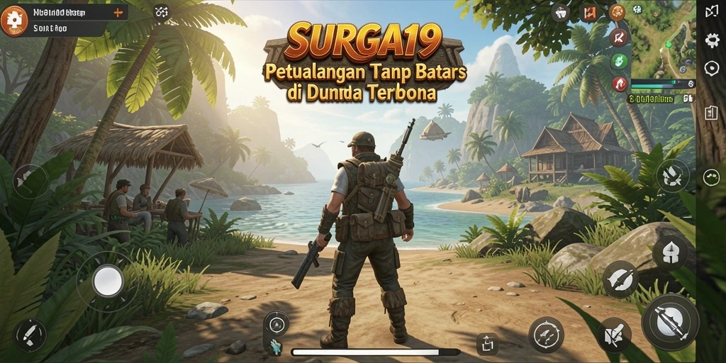 Tangkapan layar SURGA19 menampilkan eksplorasi dunia terbuka yang luas dan menakjubkan.