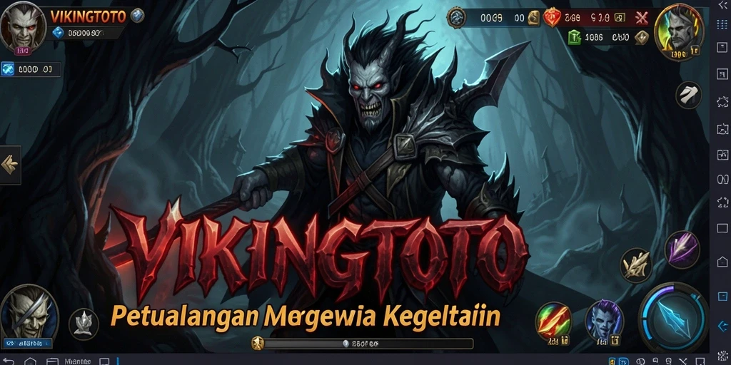 Gameplay VIKINGTOTO menampilkan suasana horor yang mencekam dan menegangkan.