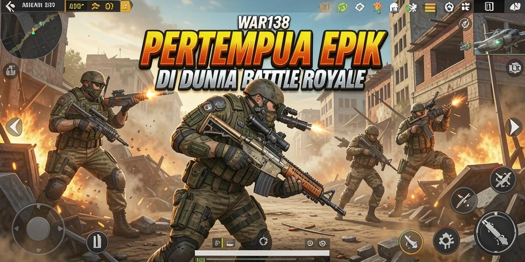 Gameplay menegangkan dari pertempuran Battle Royale di WAR138.